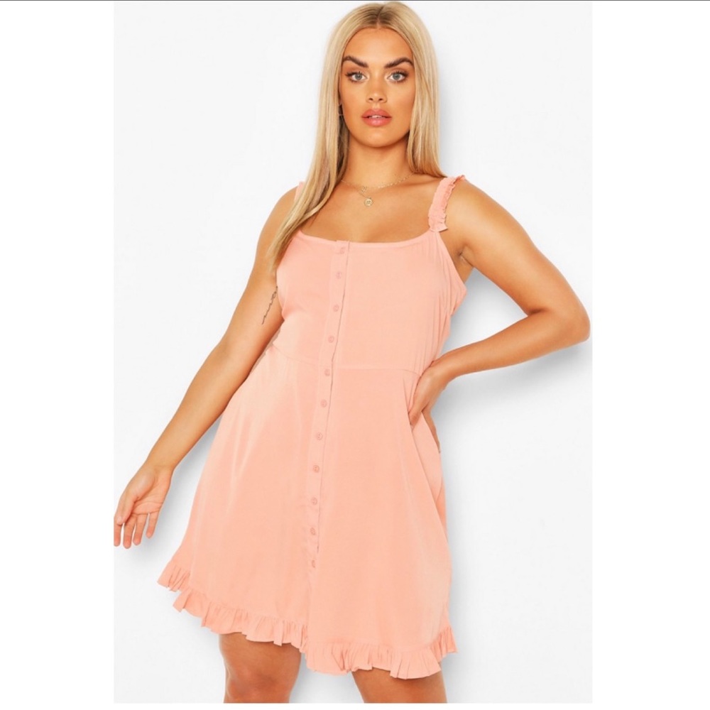 Boohoo Ruffle Hem Sundress NWT (Sz.14)